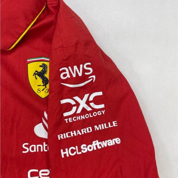 Puma Ferrari Scuderia F1 Team button Up Shirt Men XXL Red 763601 01 - Picture 4 of 8